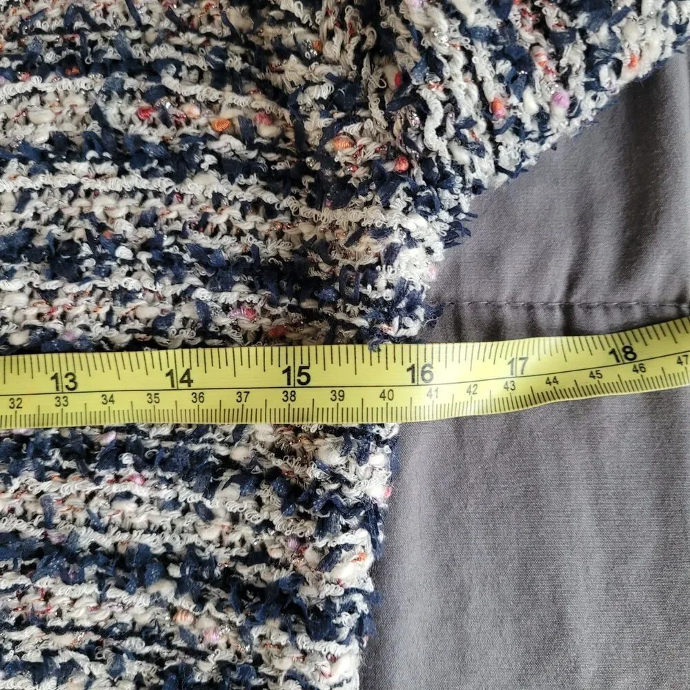Amina Rubinacci Long Sweater Button Cardigan Size 40 Tweed Multicolor Italy